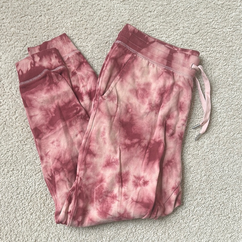 Pink Tie-Dye Joggers with Relaxed Fit